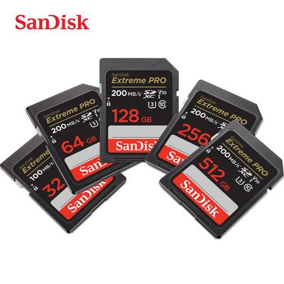 SanDisk Tarjeta SD Extreme PRO de 128 GB Tarjeta de Memoria SDHC SDXC UHS-I de 32 GB C10 U3 V30 4K UHD Tarjeta de Memoria Flash SD Extreme Para Cámara Réflex Digital Videocámara
