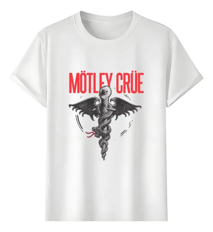 Tshirt Muscle Freaks Motley Crüe Serpiente Estilo Suelto Y