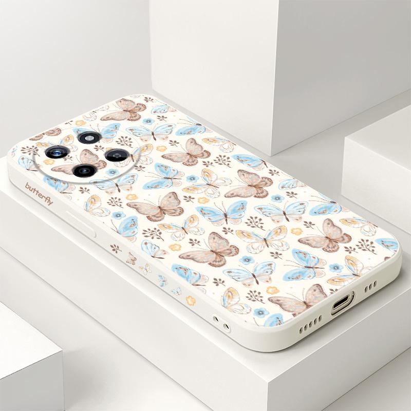 Custodia per Telefono con Farfalla Volante per OPPO Realme 13 12 11 10 9 9i 8 8i 7 Pro Plus C35 C21Y C25Y C25 4G 5G Cover in Silicone Liquido
