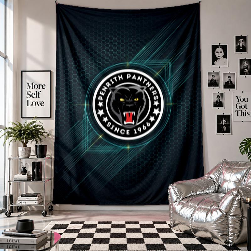 Penrith Panthers Wall Tapestry Home Decor Wall Hanging Cloth for Bedroom Living Room Background