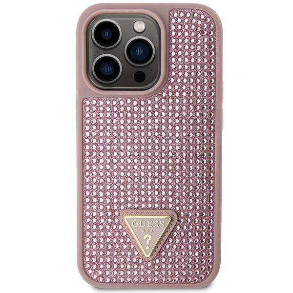 Guess Guhcp14Lhdgtpp Iphone 14 Pro 6.1 Różowy/Pink Hardcase Rhinestone Triangle