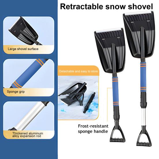 Snow Shovel Lightweight Foldable Snow Shovel Car Trunk Compact Portable Snow Shovel with Non-Slip Grip Snow Removal Tool