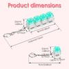 8Pcs Keyboard Fidget Toy for Adults Fidget Keyboard Clicker Toys with LED Light Keychain Stress Relief for Anxiety Decompression