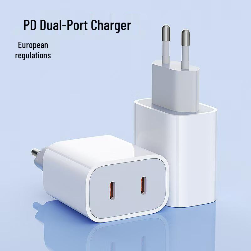 PD40W Dual USB-C Fast Charger for Apple Devices - US/EU Standard, Dual Port