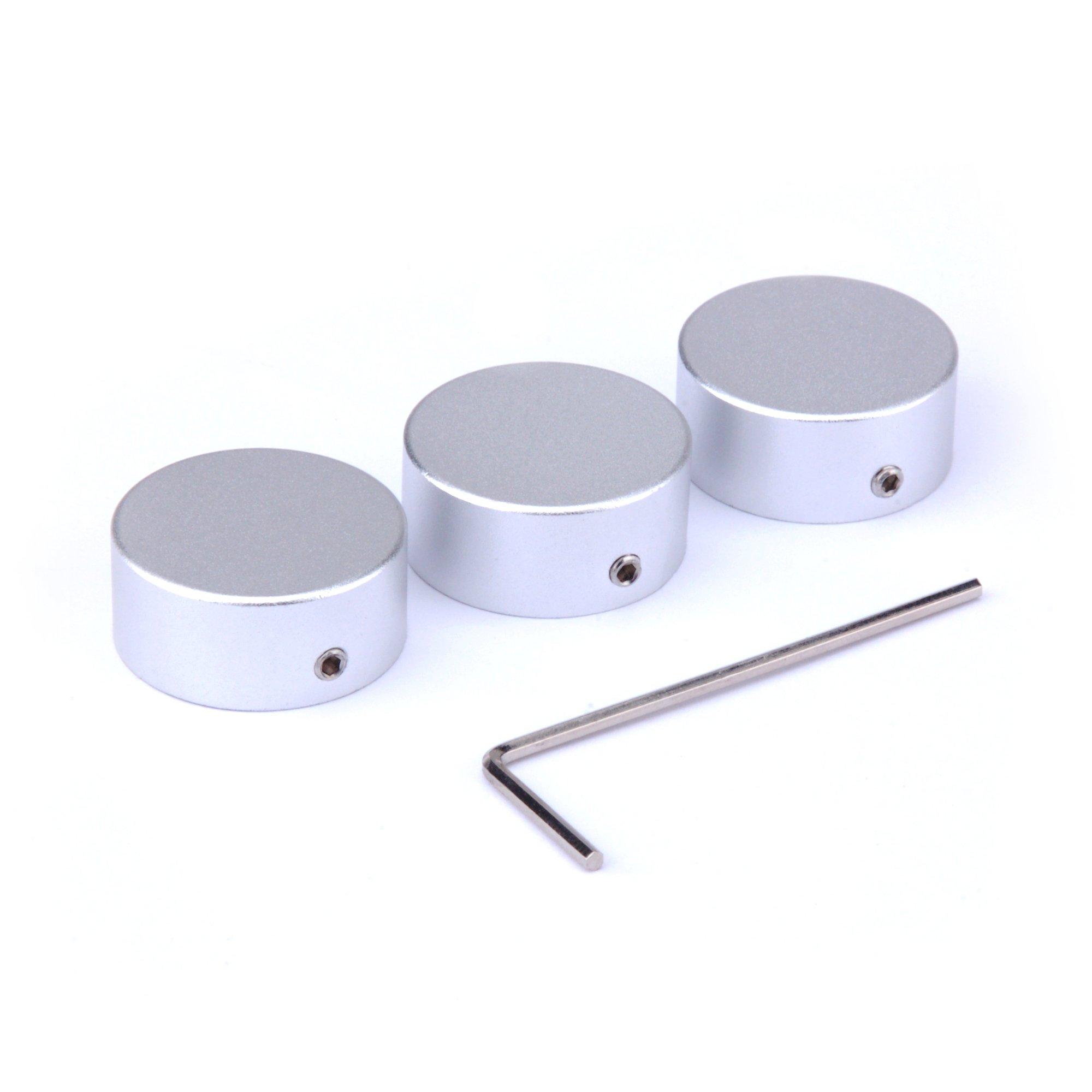 

Guitar Effect Footswitch Hats with 3 Caps, Wrench, Pieces/Set (Silver)