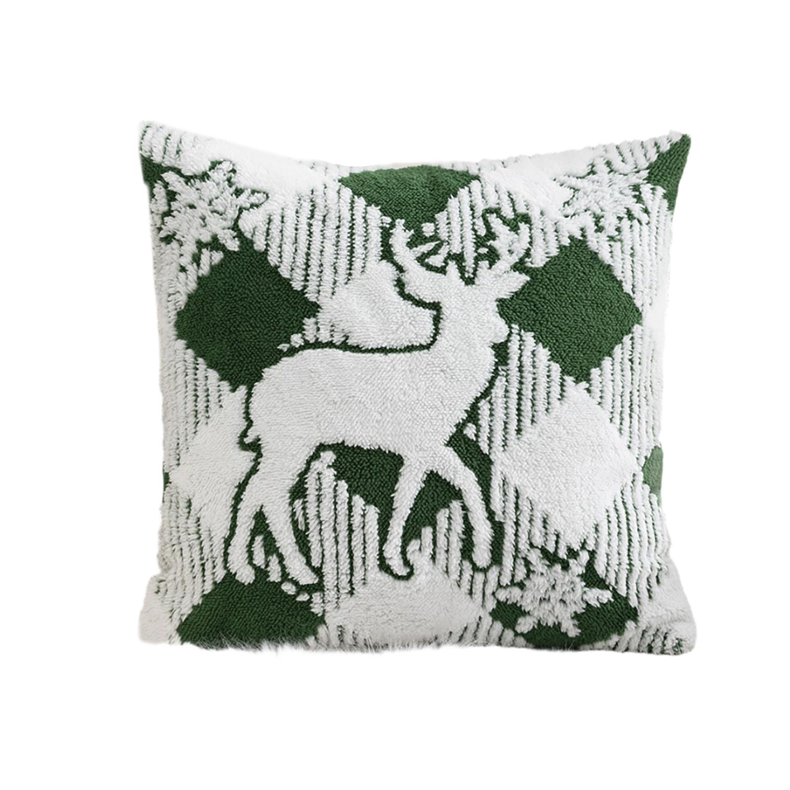 

Різдвяна плюшева наволочка «Сніжинка» з прихованою застібкою-блискавкою, зручна, легко переться, для прикраси дивана та ліжка T1