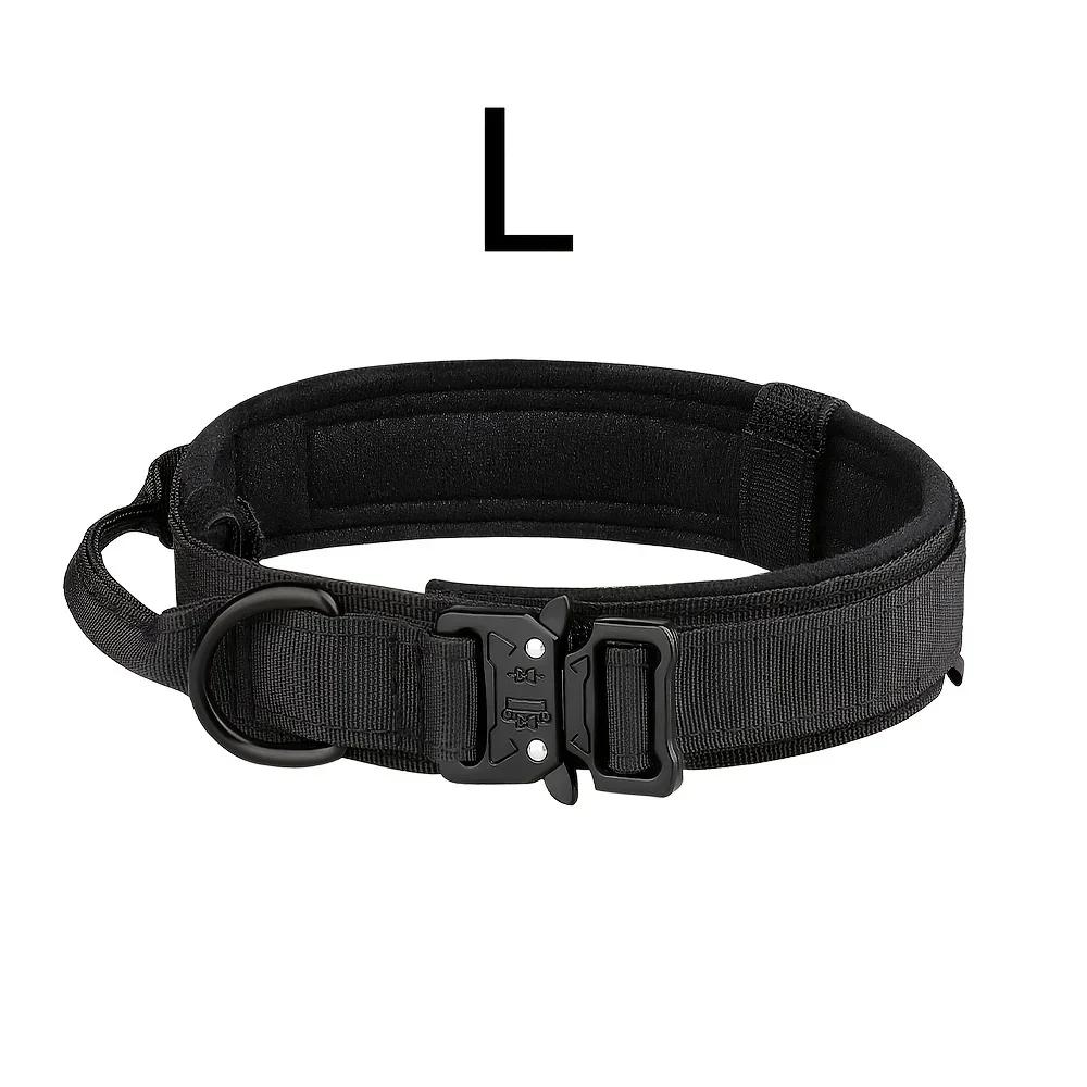 Tactical Hunting Dog Collar Traction Rope Zinc Alloy Imitation Nylon Velcro Adjustable in Size Hunt Accessories