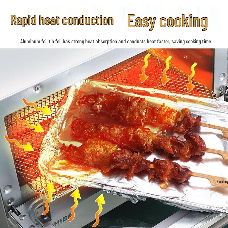 Kangmeiya Verdickte Aluminiumfolie (6m x 30cm, 10 Rollen)