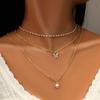 iF ME Cross Pendant Necklace for Women Charms Fashion Bohemia Gold Color Clavicle Chain Female Vintage Jewelry Trendy Gifts