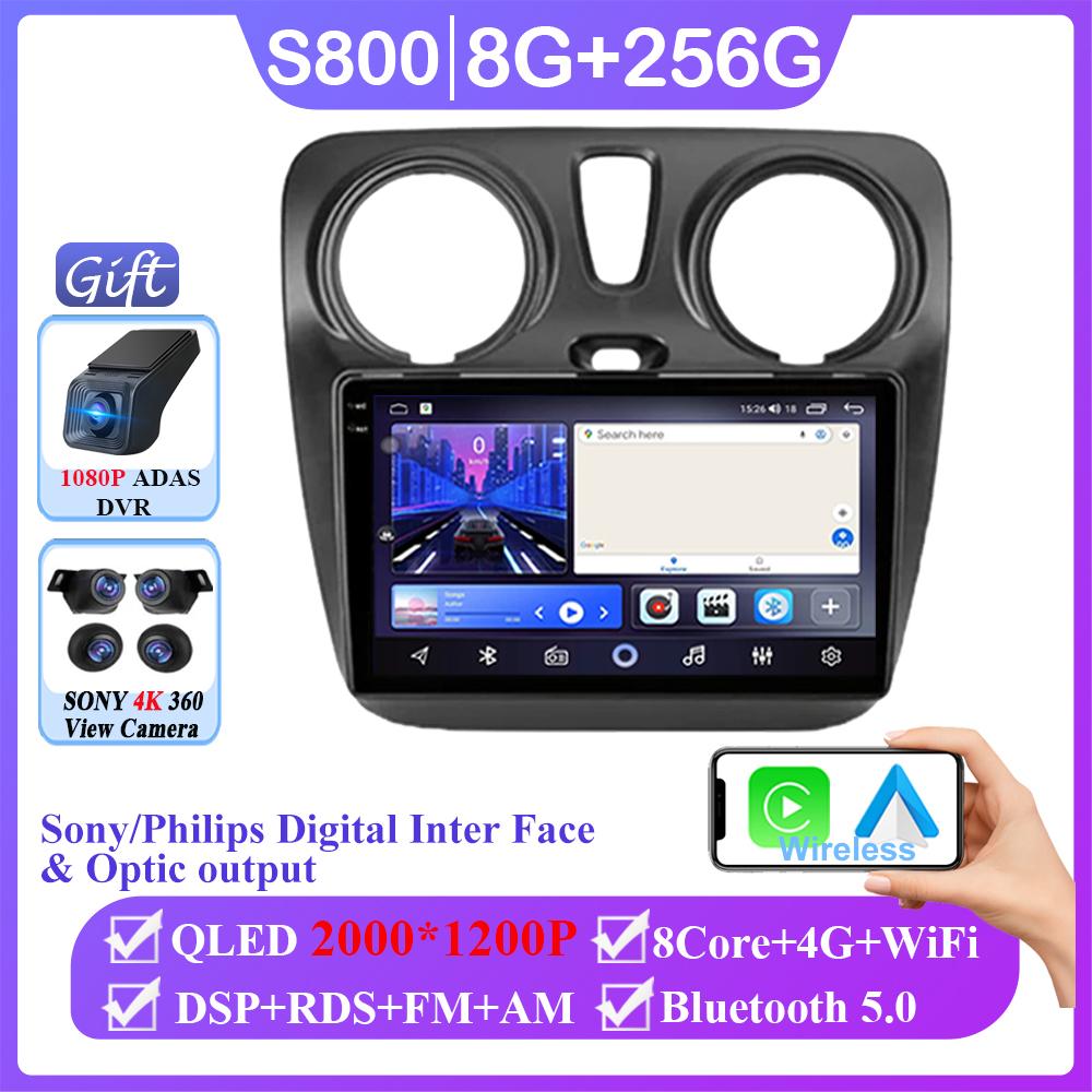 Android 14 For Renault Lodgy 2021 Dokker 2012 - 2020 Wireless Auto Multimedia Player No 2din DVD GPS Navigation Mirror Link Wifi