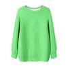 Women's Solid Color Round Neck Long Sleeved T-shirt Sweatshirt Top