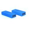 Black Blue Consumer Electronics Coupler Gender Connector USB 3.0 Adapter Type A Female To Female