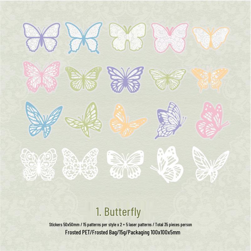 

Yan Ji Dream & Star Sea Sticker Pack: Light Retro Border Journaling Stickers