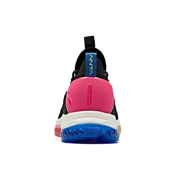 Anta Flashfoam Shock Absorption Rebound Low-Top Running Shoes Women Sneakers Black 12915501-9