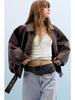 Women's Retro Spring Pilot Jacket: Faux Leather Casual Top Coat - American and European Style