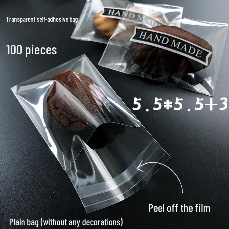 Frosted Self-Adhesive Transparent Cookie and Snow Cake Packaging Bag - Food Grade Plastic Gift Bag