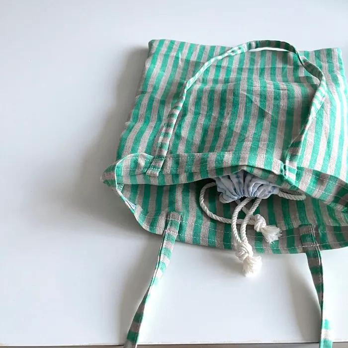 Summer Green Linen Mini Bag