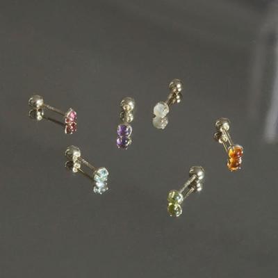 Piercing de caramelo con gema 14k youngglow
