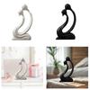 Ceramic Kissing Lovers Sculpture Tabletop Ornament Romantic Statue