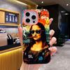 Graffiti Art Jelly Double layer Pink Mobile Phone Case for iPhone 17 16 15 14 13 12 11 Air Pro Max Plus Protective