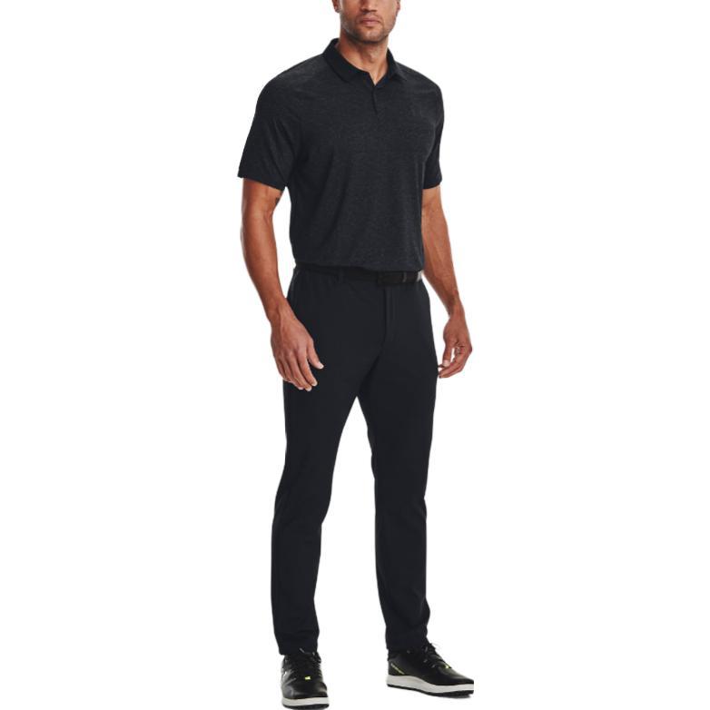 Under Armour Solid Color Casual Short Sleeve Polo Men Tops Black 1377294-001