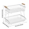 Space Saving Metal 2 Layer Produce Organizers With Rustproof Easy Cleaning Surfaces Home Storage Solution