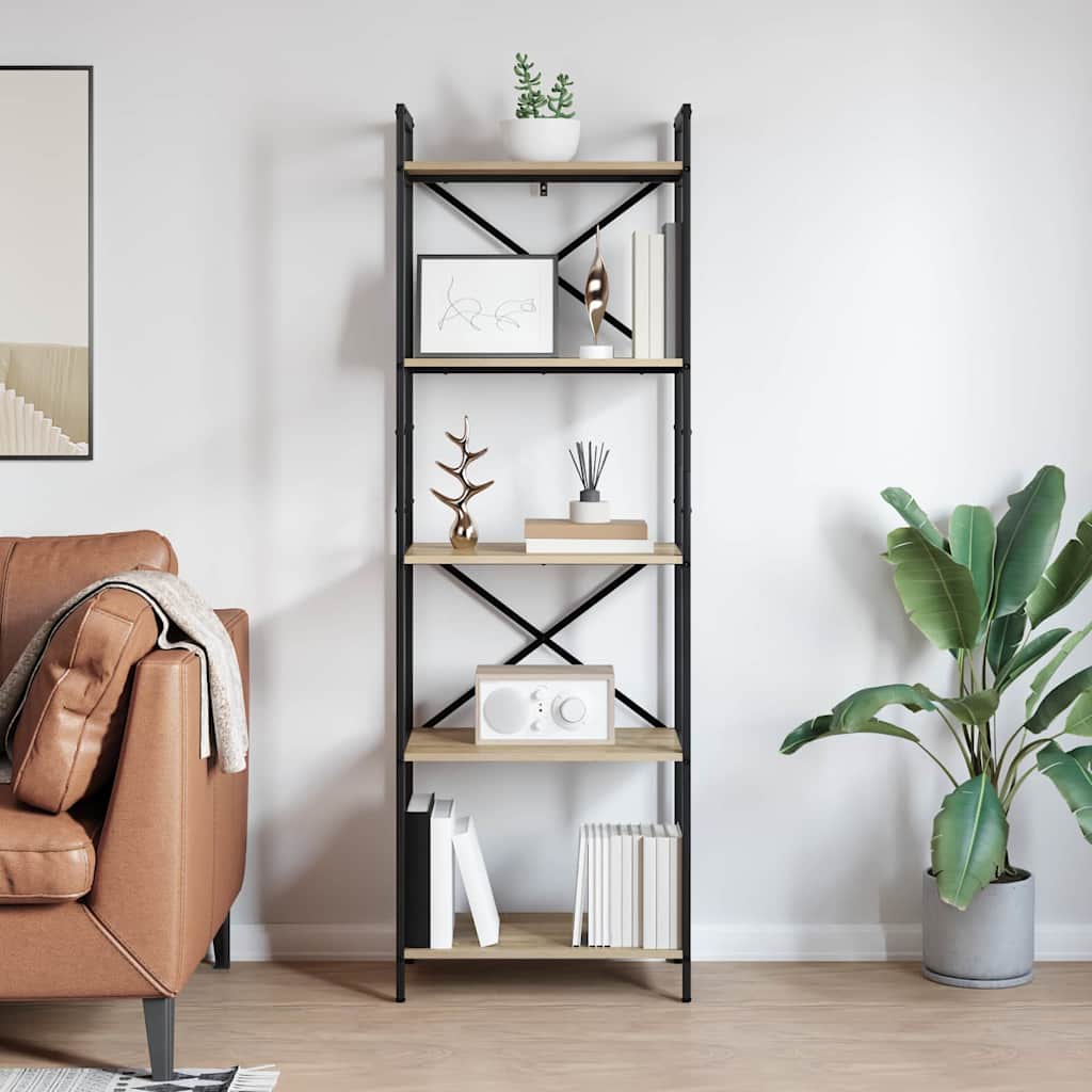 Bookshelf Sonoma Oak 56 x 34 x 171 cm Wood Based Material