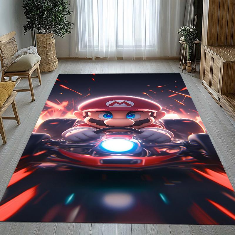 Retro M-Mario Bros Game Cartoon Living Room Non-Slip Area Rug Soft Carpet for Bedroom Kids Playroom Sofa,Home Decor Doormat Gift