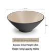 Large Frosted Melamine Ramen Bowl - Japanese-Style Restaurant Noodle Bowl for Mala Tang, Luosifen, Soup, and Rice Noodles