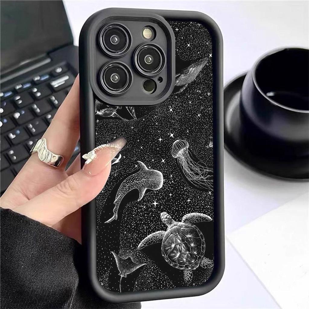 Ochranné pouzdro s drážkou Hvězdnata mořská želva pro iPhone 15/16/17 Pro Max