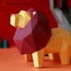 ORIGAMIPLANET Lion Origami Paper Craft 3D Paper Sculpture for Home Creative Handmade Paper Unique DIY Animal Model Paper Craft Gift for Teens Adults