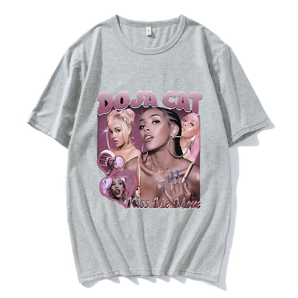

Doja Cat Kiss Me More Графическая футболка Унисекс Женская одежда Мода Харадзюку Футболка Хлопок Повседневная с коротким рукавом Футболки Streetwear S