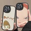 Contemporary Art Yoshitomo Nara Leather Phone Case For IPhone 16 15 14 17 Pro Max 11 12 Mini Plus Soft Shell