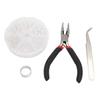 Jump Rings Assorted Size Smoothing Colorfast Sturdy Alloy Steel Jewelry Making Rings with Pliers