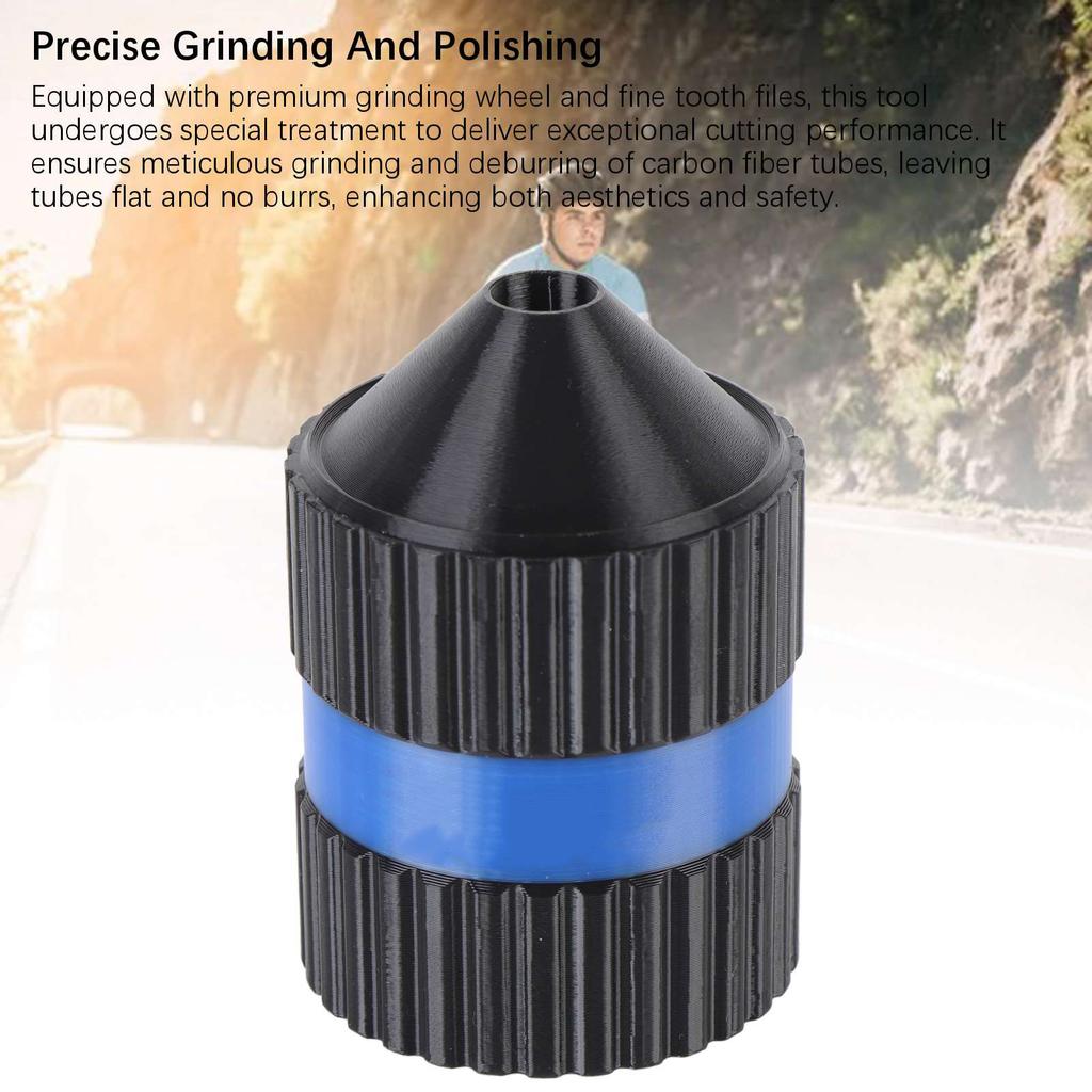 Bike Front Fork Round Tube Grinding Tool Carbon Fiber Bike Fork Tube Deburring Grinding Wheel End Ed