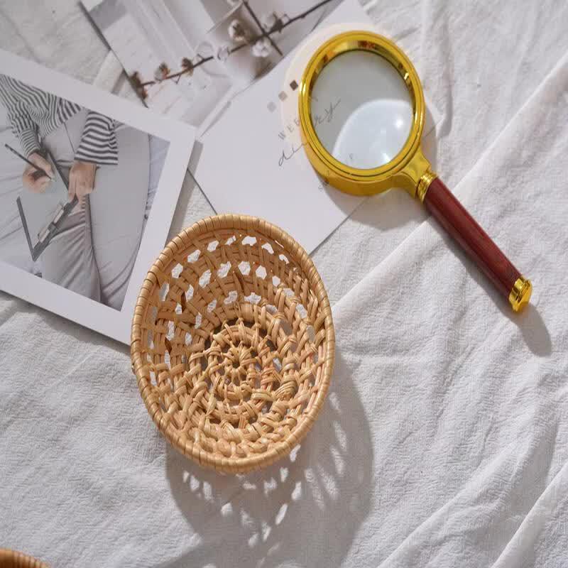 ZISIZ Japanese Style Rattan Serving Bowl
