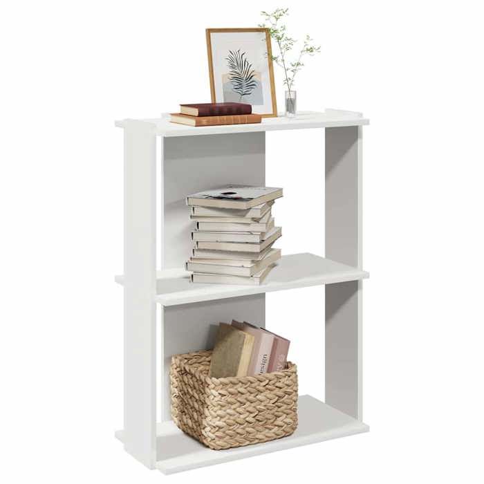 VidaXL 3-Tier Bookcase White 60x30x80 Cm Engineered Wood, Shelf, Bookshelf, Storage Shelf, 860256