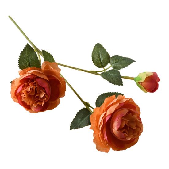 26" Artificial Peonies Flowers with Long Stems Faux Silk Peony Arrangement Bouquet with 2 Heads Full Blooms And 1 Bud for Wedding Centerpiece Party