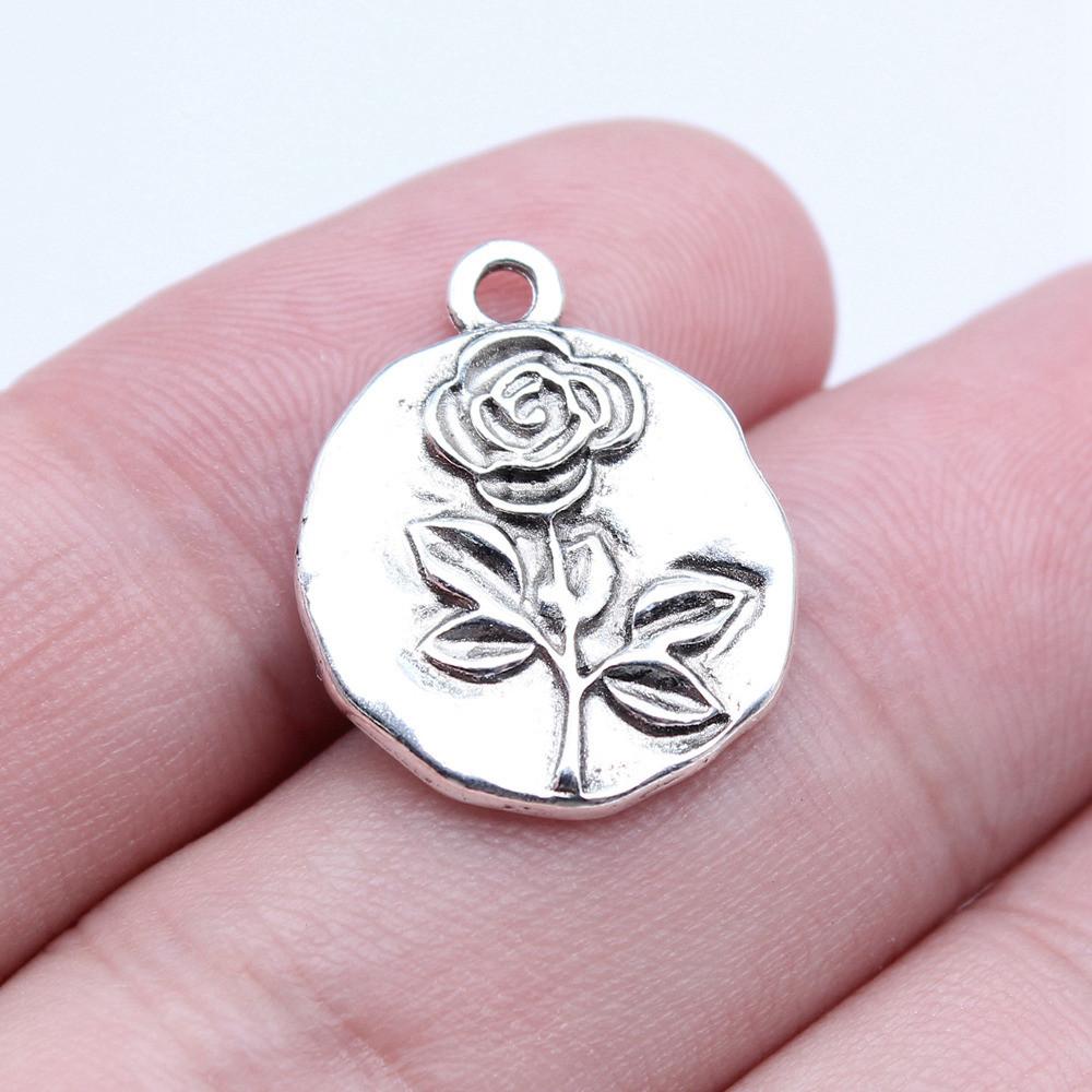 Rose Lotus Charms Pendant Boys Jewellery Bulk Cool Things