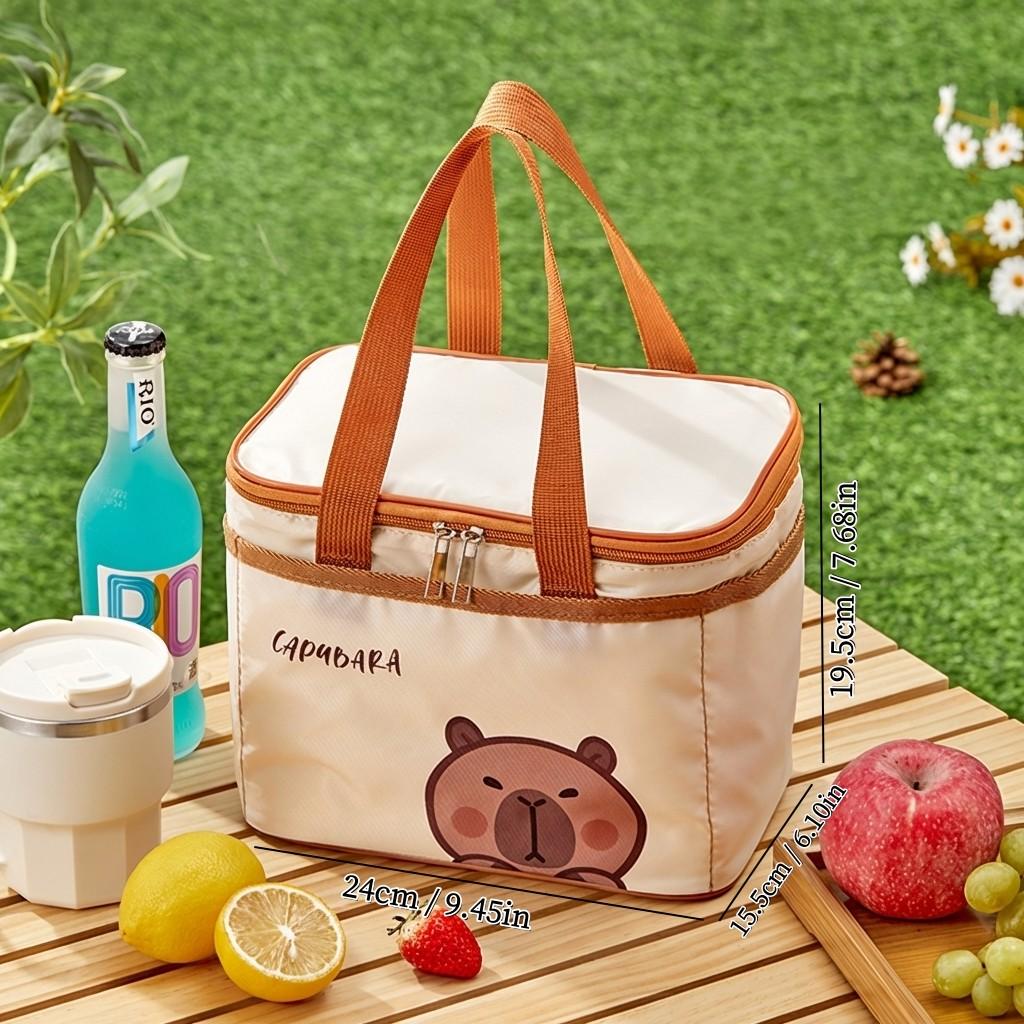 Large Capacity Insulated Lunch Box Bag Outdoor Portable Waterproof Storage Bag With Handle Cartoon Food Container Thermal Bag