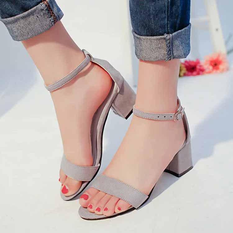 Sandals Summer Women's Shoes Casual Versatile High Heels 34-42