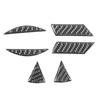 6Pcs Set Carbon Fiber Rear Sign Sticker Trim Decoration Fits for VW Touareg 2011 2018