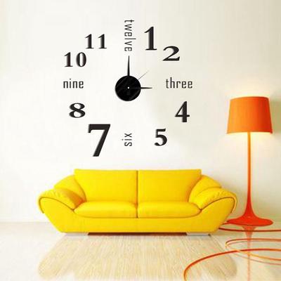 3d Diy Modern Eva Numbers English Alphabets Clock Wall Stickers
