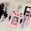 Bat Demon Cartoon Plush Photocard Holder Transparent Photo Protective Case Bus Card Holder  Outdoor
