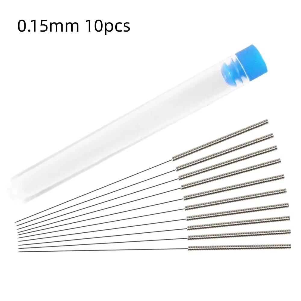 10pcs 3D Printer Nozzle Cleaning Kit 0.15/0.2/0.25/0.3/0.35/0.4/0.5/0.6/0.8/1.0mm Stainless Steel Nozzle Cleaning Needles