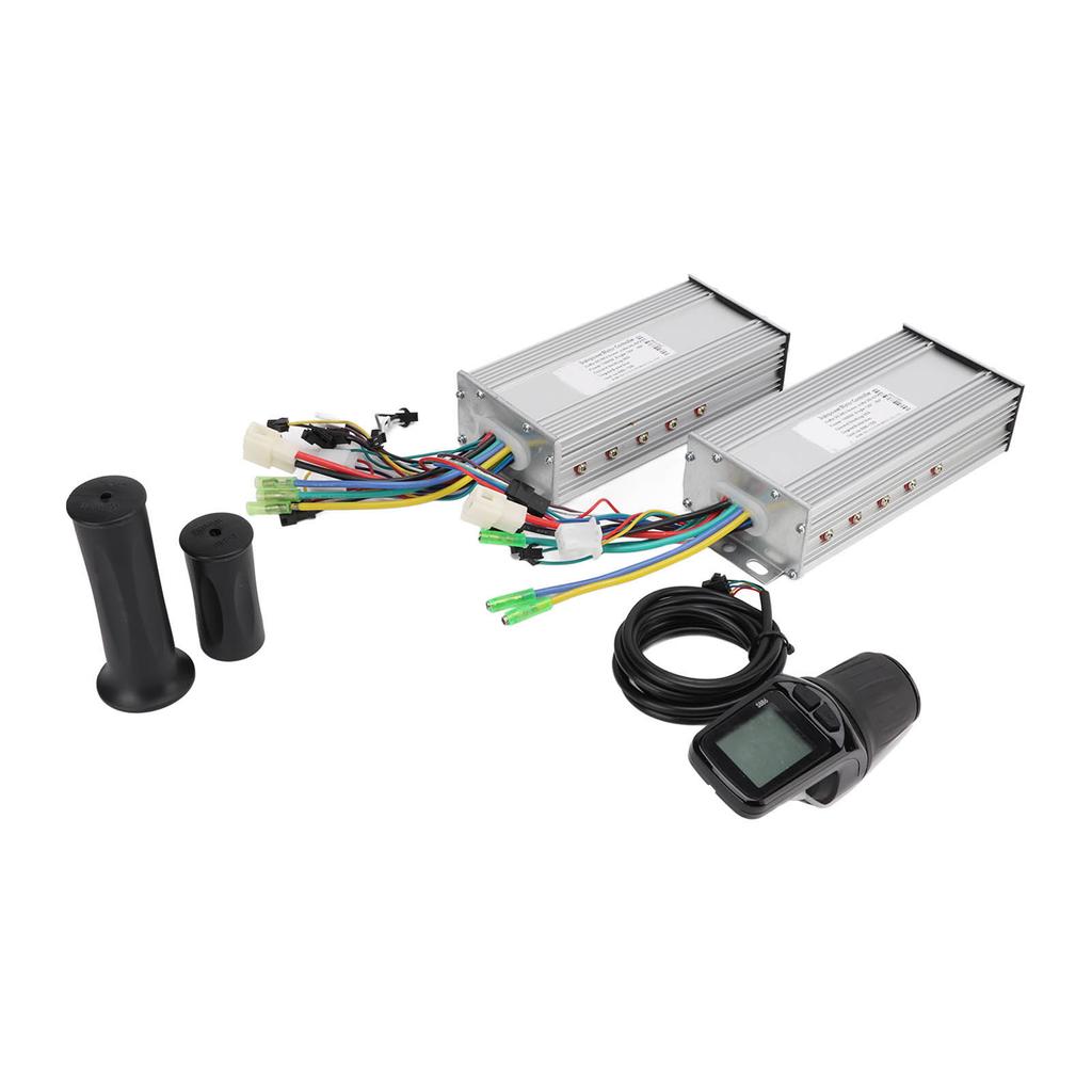 36V 48V 1000W Electric Bike Dual Drive Motor Controller 886 Half Handle LCD Display Set