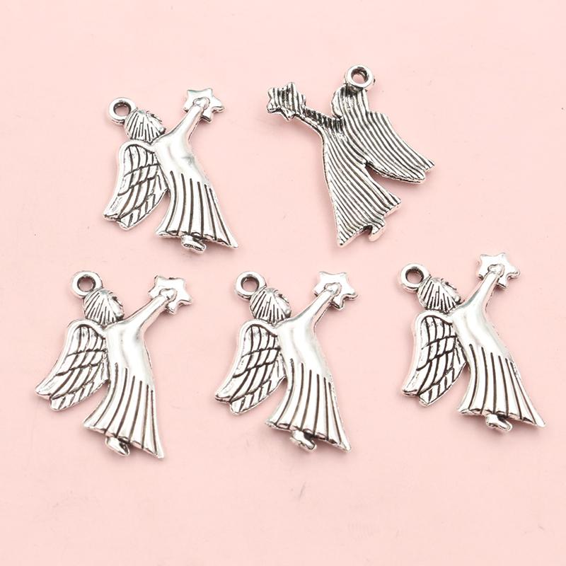 20pcs Angel Charms Pendant Zinc Alloy Metal Small Elf Girl DIY Jewelry Making Accessories Findings for Necklace Bracelet