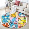 The Cat in the Hat Round Area Rug,Carpet Rug for Living Room Bedroom Sofa Playroom Decor,Non-slip Floor Mat