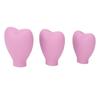 3pcs Makeup Brush Cover Portable Silicone Hrt Shaped Cosmetic Brush Guard   for Women Girls