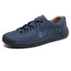 Plus Size Men's Trendy Soft Bottom Wild Breathable Hollowed-out Casual Leather Shoes Driving Shoes Summer